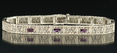 An Art Deco Gold Filigree and Amethyst