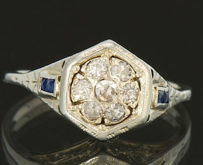 An Art Deco Diamond and Sapphire 133b82