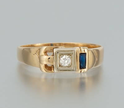 An Art Deco Diamond and Sapphire