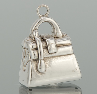 A White Gold Handbag Charm 14k 133ba9