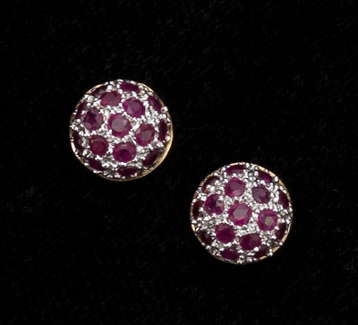 A Pair of Ruby Earrings 14k yellow 133bae