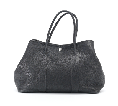 A Hermes Garden Party Black Leather 133bd2