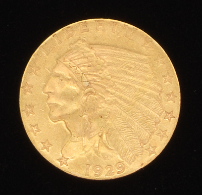 1929 Indian Gold Quarter Eagle 133be2