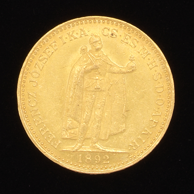An 1892 20 Korona Gold Coin 1892