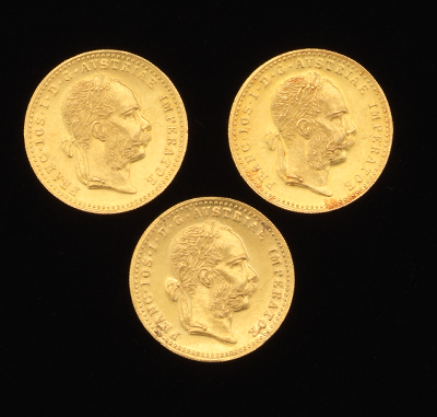 Three Austrian Gold Ducat -Franz Joseph