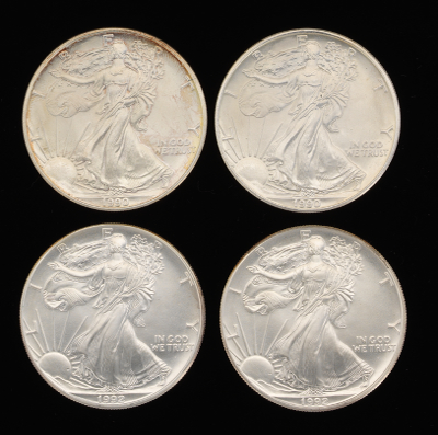 4- Standing Liberty 1oz. coin Four