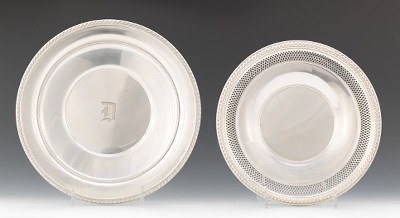 Two Sterling Silver Trays Round 133c11