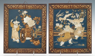 A Pair of Oriental Lacquer Panels 133c31