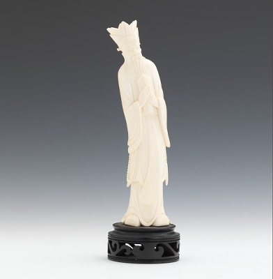 A Carved Ivory Figure of Scholar