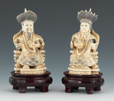 Carved Ivory King and Queen Beautifully