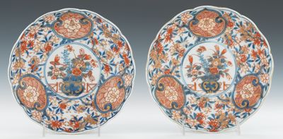 A Pair of Chinese Export Dishes Scalloped