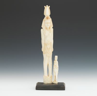 A Carved Ivory Egyptian Group Carved 133c6c