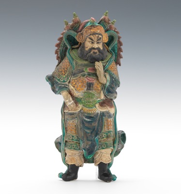 A Chinese Ceramic Roof Tile Figure Ceramic