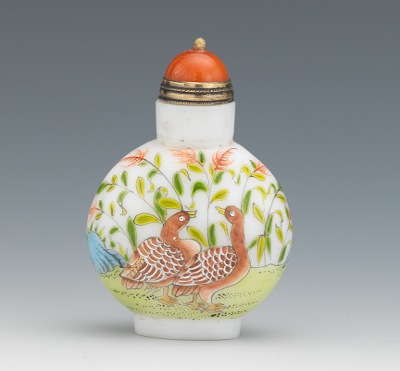 A Chinese Glass and Enamel Snuff Bottle