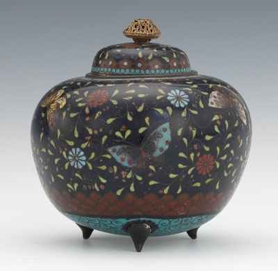 A Japanese Covered Cloisonne Container