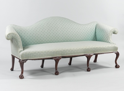 A Chippendale Style Camelback Sofa 133d05