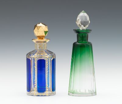 Two Cut Glass Perfume Bottles Possibly