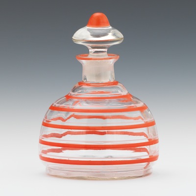 A Czechoslovakian Glass Perfume Decanter