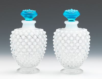 A Pair of Fenton Glass Perfume Bottles