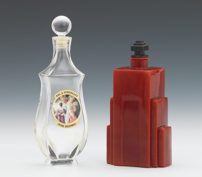 Two French Glass Perfume Bottles