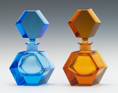Two Crystal Perfume Bottles West 133d2b
