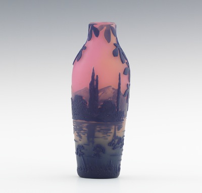 Miniature Devez Cameo Glass Vase