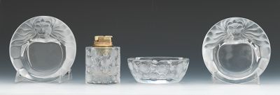 Four Lalique Tabletop Smoking Accessories 133d47