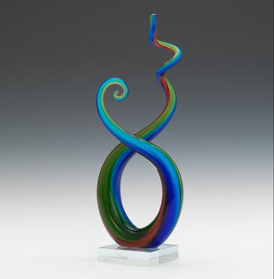 A Murano Glass Sculpture Multicolor