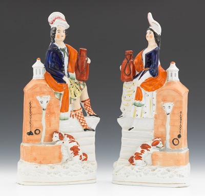 A Pair of Figurines with Urns Pure 133d9c