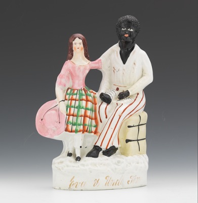 A Staffordshire Figural Group of Uncle