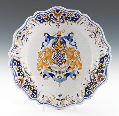 A Malicore Faience Armorial Charger 133dc3