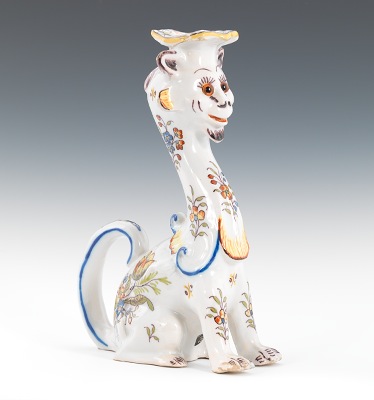 A French Faience Figural Candleholder 133dda
