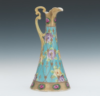 A Nippon Style Moriage Decorated Ewer