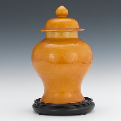 A Chinese Style Ginger Jar on Stand