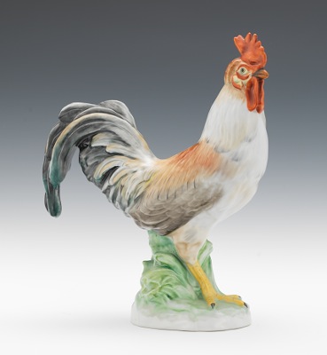 A Large Herend Porcelain "Rooster"