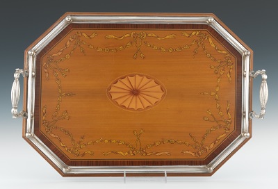 Octagonal Serving Tray with Gallery 133dfc