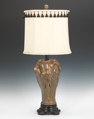 An Elephant Form Table Lamp Three elephants