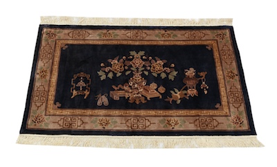A Silk Chinese Carpet Chinese design