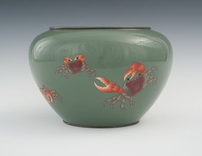 A Cloisonne and Moriage Crab Vase 133f1b