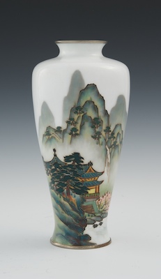 A Cloisonne Vase with View of Mountain 133f39