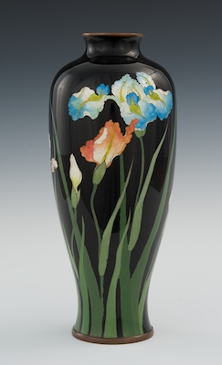A Cloisonne Ginbari Iris Vase 133f31