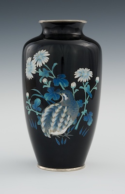 A Cloisonne Partridge Vase 20th 133f3c