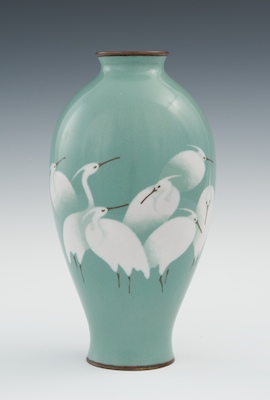 A Wireless Cloisonne Heron Vase 133f4c