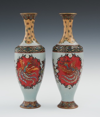 A Pair of Cloisonne Bottle Vases 133f4d