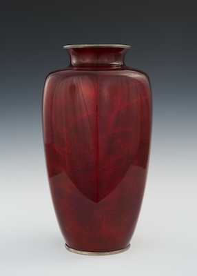 A Tomei Shippo Red Enamel Vase 133f58
