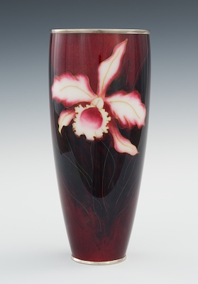 A Cloisonne Orchid Vase with Ando 133f59