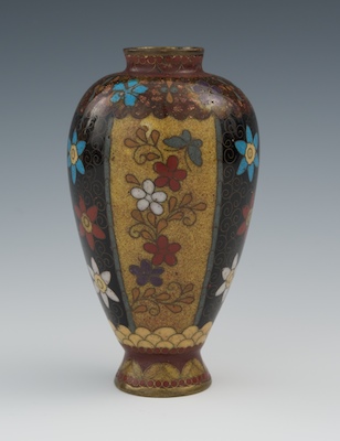 A Miniature Goldstone & Cloisonne Vase