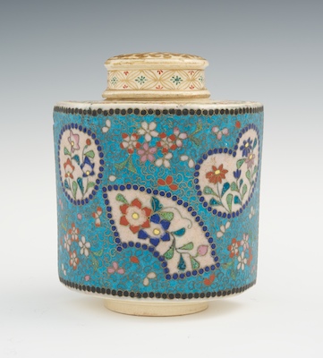 A Totai Tea Caddy Semi-circular