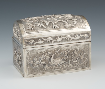 A Chinese Silver Trinket Box In 133fa4