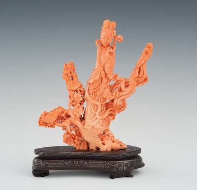 An Exceptional Carved Coral Quan 133fad